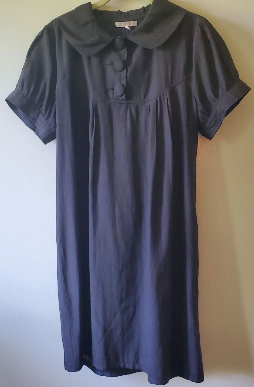 Romeo + Juliet Couture Black Baby Doll Dress Preppy Academia Coquette Size L